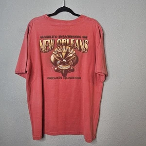 Harley Davidson Mens XL Motorcycle Tee Shirt Sunfaded Red New Orleans - Picture 1 of 12