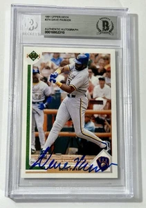 Dave Parker signed 1991 Upper Deck Card Brewers baseball beckett coa slab - Picture 1 of 9