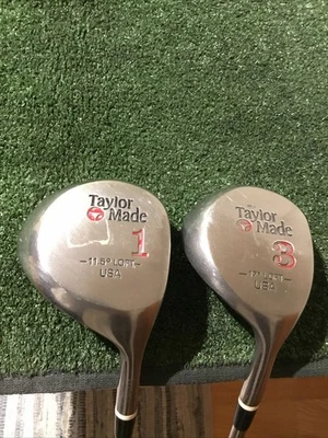 Taylormade Metalwood Pittsburgh Persimmon Woods Set D & 3W Regular Taylite Steel - Image 1 of 4