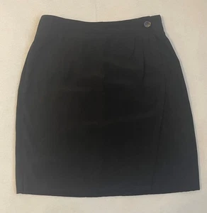 VINTAGE Gene Ewing 100 % Seide schwarz Wickelrock Damen - 4 - Bild 1 von 5