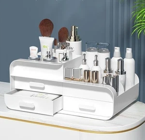 Large Makeup Cosmetic Organiser Dressing Table Make-Up Holder Tidy Storage Box - Picture 1 of 19