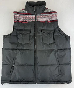 Parish Nation Puffer Vest knit Full Zip 4XL Black pockets - Picture 1 of 9