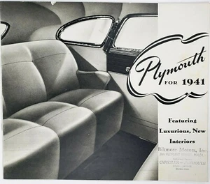 Biltmore Motors Plymouth 1941 Car Auto Sales Brochure Booklet Coupe Malden MA - Picture 1 of 7