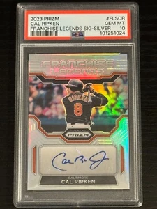 2023 Prizm Silver Franchise Signature Auto Cal Ripken Jr PSA GEM MINT 10 (pop:1) - Picture 1 of 2