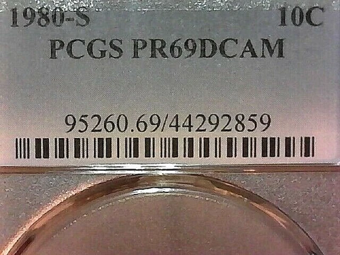 UNITED STATES-1980-S RO0SEVELT PCGS PR69DCAM DIME KM#195a Cover