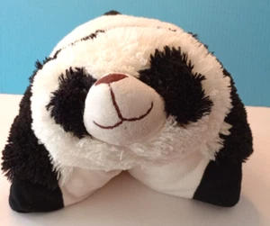 Pillow Pet Panda 14inish White and Black Plush Stuffed Animal Cozy Pillow Toy - Picture 1 of 7