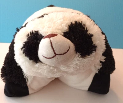 Pillow Pet Panda 14inish White and Black Plush Stuffed Animal Cozy Pillow Toy - Image 1 of 4