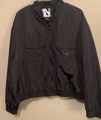 Cortavientos New Look Sport Mujer Negro, Hasta la Cintura Cremallera, Talla 1X Foto 1 de 4