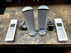 Panasonic White twin cordless home telephones with answer machine KX-TGK220E - Picture 1 of 3