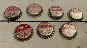 7 Vintage Soda Bottle Caps - Diet Squirt & Diet Squirt Pink - Craft, Projects - Picture 1 of 2