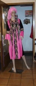 tolle Abaya Takschita XS Jordanien neu Pailetten Rundschal Glaskette - Bild 1 von 3
