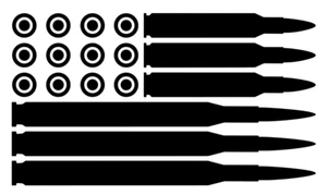 Ammo Bullet American Flag Vinyl Decal, Bumper Sticker, Truck, Windows, Outdoors! - Bild 1 von 5