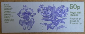 FB27 / DB9(27) Phosphor Omitted Orchids No.1 50p Booklet. - Picture 1 of 3