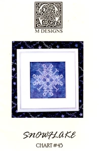 SNOWFLAKE Counted Cross Stitch Pattern by M Designs, Beaded Embroidery Chart 45 - Picture 1 of 2