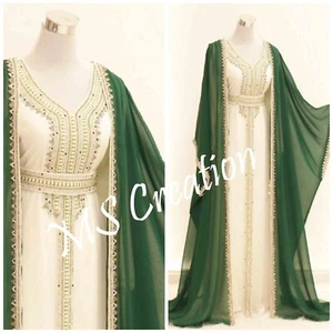 Sale Moroccan Dubai Elegant Embroidered Caftans Perfect for Any Occasion BY MS - Picture 1 of 5