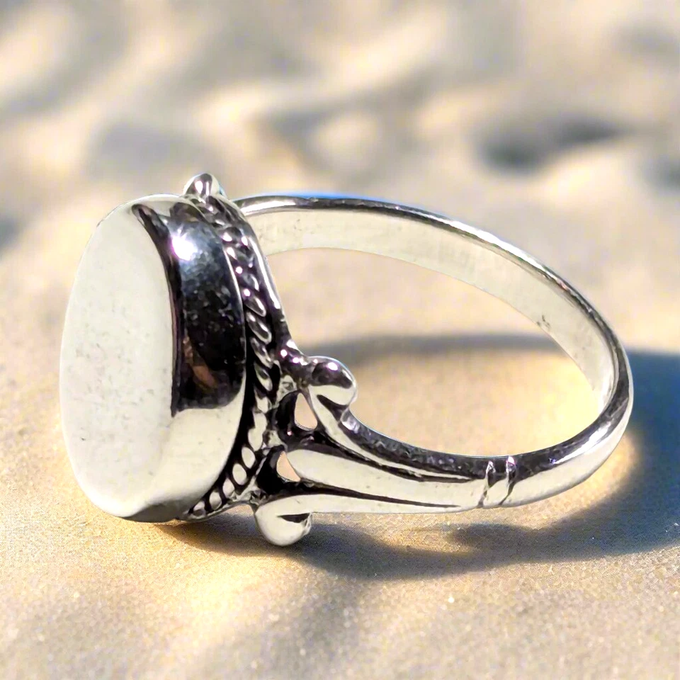 ANILLO VENENOSO CAJA SECRETA sello plata esterlina talla 6, 7, 8, 9 Foto 1 de 4