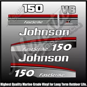 JOHNSON - 150 hp - FAST STRIKE- OUTBOARD DECALS - Bild 1 von 1