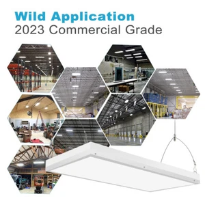 100W LED Linear High Bay Light, 16000LM Commercial Shop Lights Fixture 5000K - Picture 1 of 20