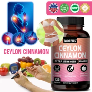 Bio Ceylon Zimt - Antioxidantien zu Abnehmen - 120 Blutzucker Kaps - Hochdosiert - Bild 1 von 10
