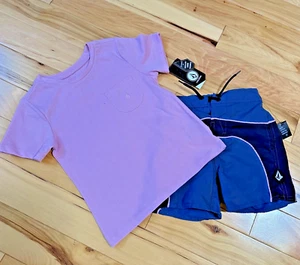Volcom Faded Pink Short Sleeve Shirt & Board Shorts set 2T Toddler Boys NWT - Picture 1 of 6