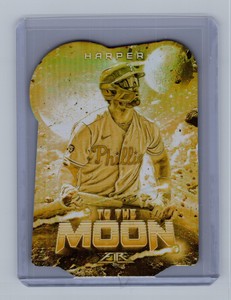 2022  Topps Fire Bryce Harper To The Moon Gold Minted Phillies #TTM-4 B92