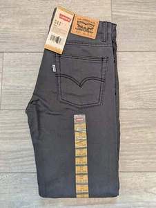 Levi's 511 Slim Fit Graphite Bedford Cord Boys Size 18 Regular 29x29 Tapered Leg - Picture 1 of 12