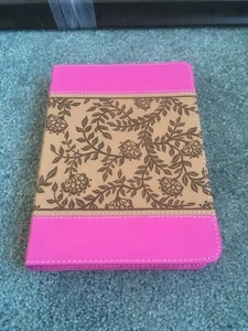 KJV Cross Reference Study Bible Compact Peony Blossoms RED LETTER - Picture 1 of 12