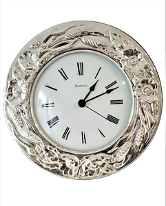 BRANDIMARTE orologio soprammobile argento 925 con spighe di grano e papaveri - Imagen 1 de 5