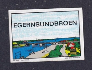 Denmark Poster Stamp EGERNSUND BRIDGE - Picture 1 of 1