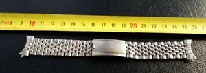 Vintage Genuine Original Beads of Rice Stainless Steel Watch Bracelet 17MM - 77 - Picture 1 of 9
