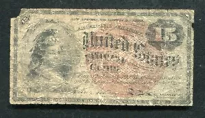 FR. 1271 15 FIFTEEN CENTS FOURTH ISSUE FRACTIONAL CURRENCY NOTE - Picture 1 of 2