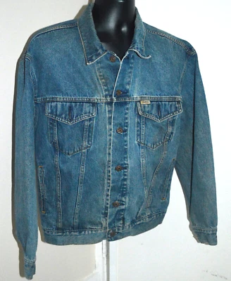 VTG LEVI STRAUSS SIGNATURE DENIM JEAN JACKET Mens LARGE Medium Wash TRUCKER VGC - Image 1 of 4