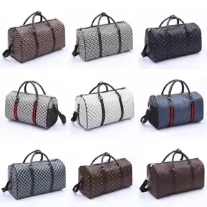 Weekend PU Leather Cabin Travel Holdall Luggage Bag 40x20x25 Approved - Picture 1 of 10