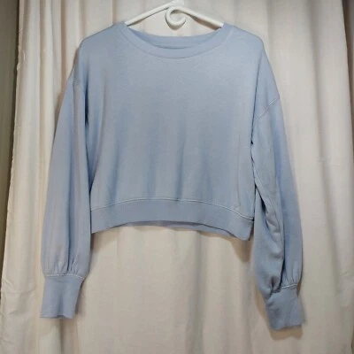 Sudadera TRUE CRAFT Manga Larga Recortada Top Mujer Talla Mediana Azul Lt *LEER Foto 1 de 4