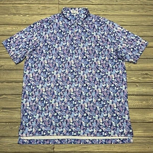 Peter Millar Polo Shirt Mens Sz XL Crown Cocktail Grapes Gopher Summer Comfort - Picture 1 of 7