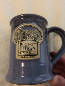 Blue Heron Inn Rigby, Idaho Coffee Cup 12 ounces Deneen Pottery - Picture 1 of 6