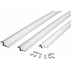 White Compression Weatherstrip w/ Aluminum Stop Door Jamb Kit 36" X 84" NEW - Picture 1 of 4