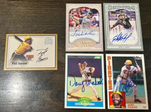 Pitt. Pirates 5 Card Autograph Lot - Garner, Drabek, Easler, Marie, Neil Walker - Picture 1 of 1
