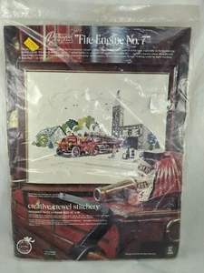 Paragon Needlecraft Fire Engine No 7 Crewel Stitchery Kit 0435 - Picture 1 of 7