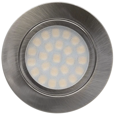 Faretto da incasso led 4W, luce neutra 4200K, 220V AC, IP44, nichel satinato - Immagine 1 di 4