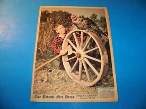 The Detroit Free Press ""Sunday Graphic"" 1947 ""Turkey Day" / Hollywood - Foto 1 di 12