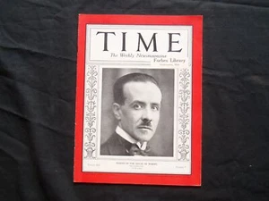 1928 AUGUST 13 TIME MAGAZINE - JEAN CHARLES WORTH - T 172 - Picture 1 of 2