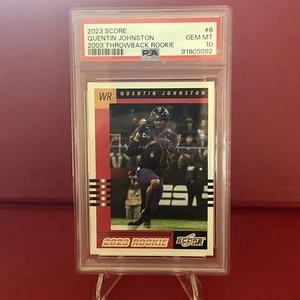 Puntuación 2023 - 2003 Throwback Rookie Quentin Johnston #6 (RC) - Imagen 1 de 2