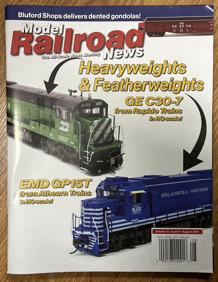MODEL RAILROAD NEWS MAGAZINE  August 2025 heavyweights Featherweights - Image 1 of 1