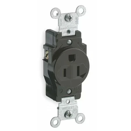 Leviton 5015 Straight Blade Receptacle, 5-15R, 15 A, 125V Ac, 2 Pole, 3 Wire, - Image 1 of 1