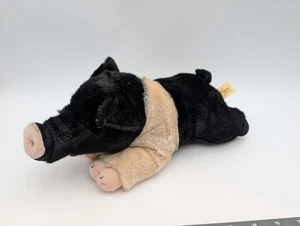 Juguete de peluche Miyoni by Aurora cerdo negro tostado 6 pulgadas 2022 - Imagen 1 de 9