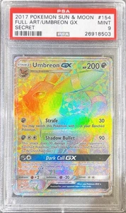 [PSA 9] Pokemon Umbreon GX #154/149 Rainbow Full Art - Sun & Moon 🌙 - Picture 1 of 3