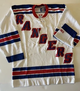BLANK NHL New York Rangers Jersey Authentic CCM YOUTH L/XL Mesh Canada HOCKEY - Bild 1 von 5