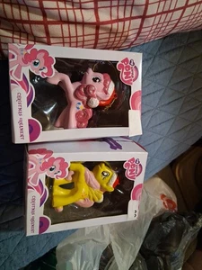  Kurt Adler My Little Pony Pink & Yellow Christmas Ornaments - Picture 1 of 3