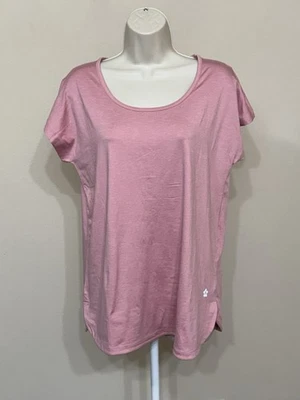 Camiseta suave elástica manga corta cuello redondo rosa Tuff Athletics para mujer M Foto 1 de 4